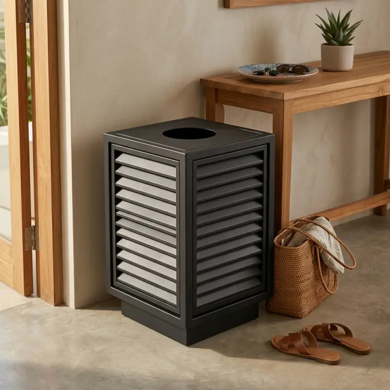 Tempat Sampah Outdoor Louver Metal Finishing Powder Coat [4]