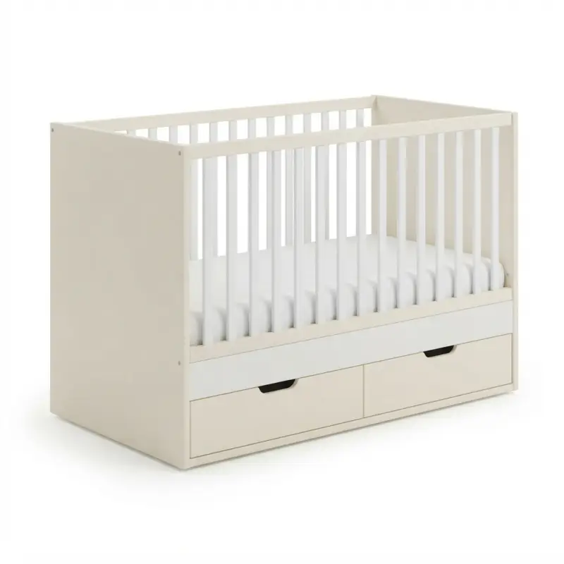 Tempat Tidur Bayi dengan Laci Penyimpanan Bawah [5]