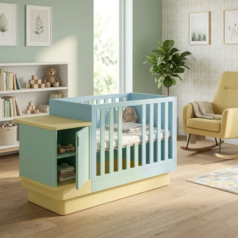 Tempat Tidur Bayi dengan Storage Terintegrasi [4]