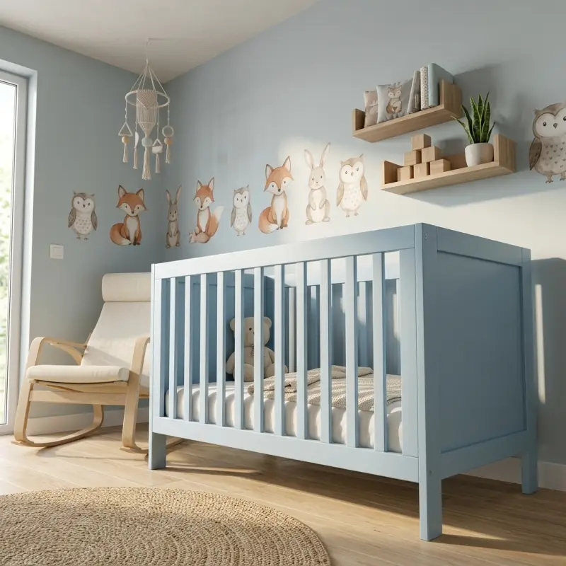 Tempat Tidur Bayi Kayu Minimalis Baby Blue [3]