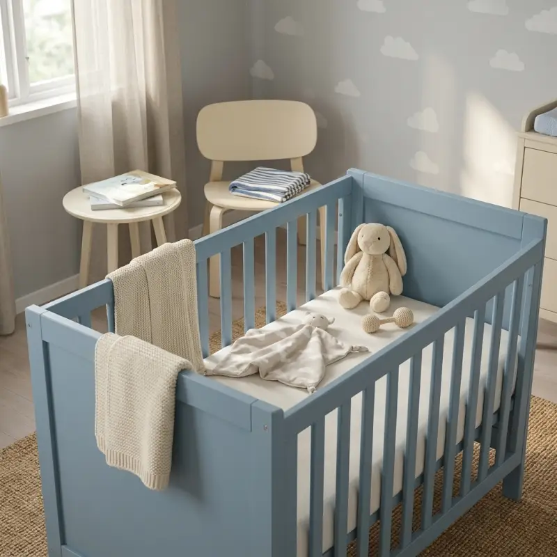 Tempat Tidur Bayi Kayu Minimalis Baby Blue [4]