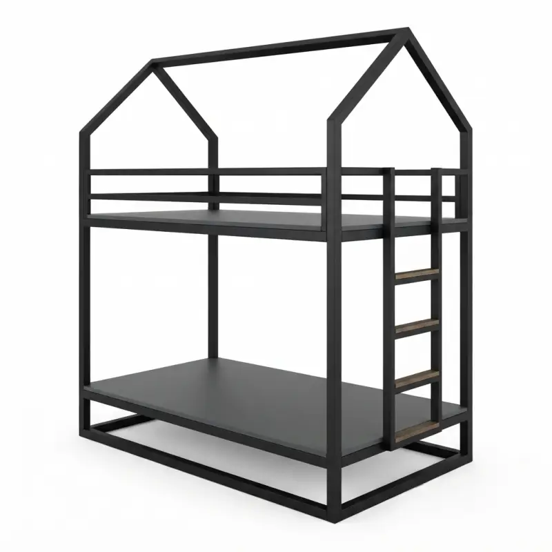 Tempat Tidur Tingkat Rangka Besi Atap Rumah [5]