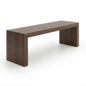 Bangku Taman Kayu Solid Panel Leg [5]