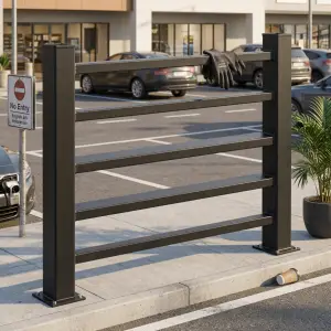 Barrier Pejalan Kaki Besi 5 Rail Finishing Powder Coat [4]