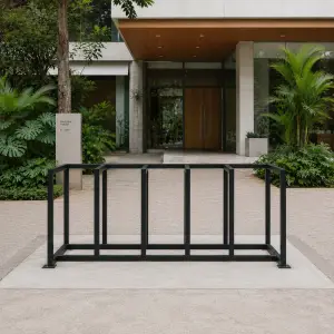 Bike Rack Besi Hollow Modular 4 Slot – Parkir Sepeda Outdoor