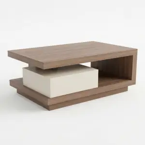 Coffee Table Kayu Minimalis dengan Laci Tersembunyi [5]