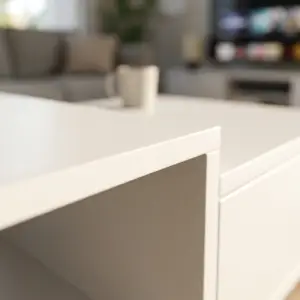 Coffee Table Laci Flush Minimalis dengan Open Shelf [5]
