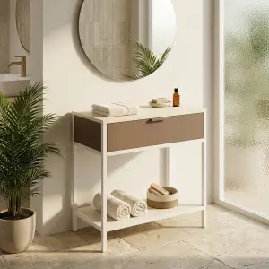 Console Table Besi 1 Laci dengan Rak Bawah [4]