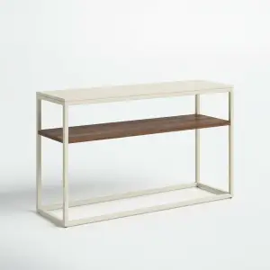 Console Table Besi Finishing Powder Coat dengan Rak Kayu [5]