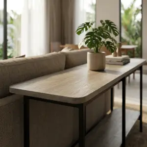 Console Table Besi Kayu Rak Bawah [5]