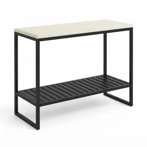 Console Table Besi Rangka Hollow Top Sintered Stone [5]