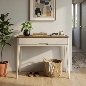 Console Table Kayu Laci Gaya Scandinavian [3]