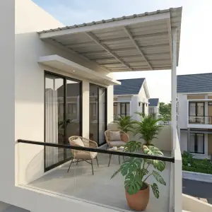 Kanopi Balkon Baja Ringan Atap Spandek [2]