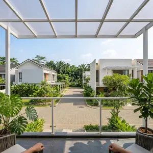 Kanopi Balkon Polycarbonate UV Rangka Aluminium [4]