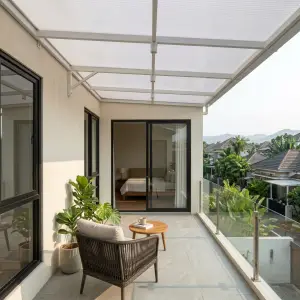 Kanopi Balkon Rangka Besi Atap Polycarbonate [2]