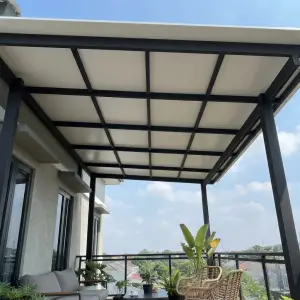 Kanopi Balkon Rangka Besi Hollow Atap Polycarbonate [2]