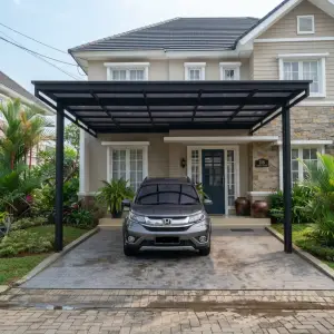 Kanopi Carport Besi Hollow Atap Polycarbonate