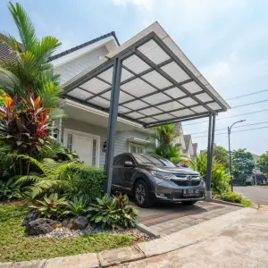 Kanopi Carport Besi Hollow Atap Polycarbonate