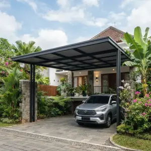 Kanopi Carport Besi Hollow Atap Polycarbonate [4]