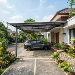 Kanopi Carport Besi Hollow Atap Polycarbonate