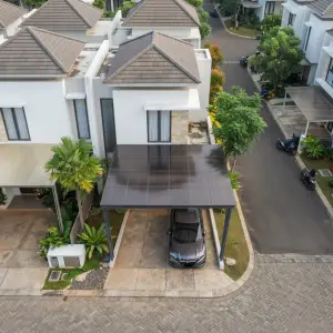 Kanopi Carport Besi Hollow Atap Polycarbonate Bronze [3]