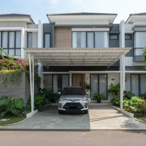 Kanopi Carport Rangka Baja Ringan Atap Alderon