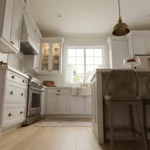 Kitchen Set Klasik Putih Shaker Style dengan Kitchen Island [2]
