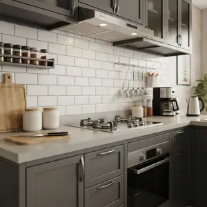 Kitchen Set L-Shape Shaker Style Finishing Doff Abu [4]