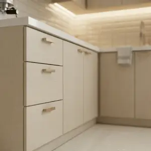 Kitchen Set Minimalis Finishing Woodgrain Krem [4]