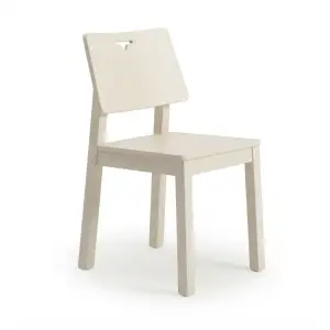 Kursi Cafe Kayu Sandaran Panel Off-White [5]