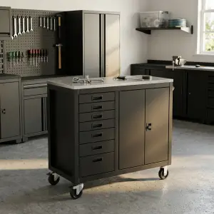 Lemari Besi Beroda dengan Laci dan Pintu Kabinet [4]