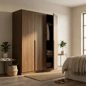 Lemari Pakaian 4 Pintu Finishing Walnut [4]
