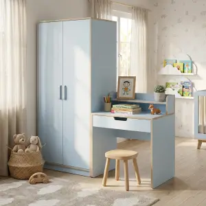 Lemari Pakaian Anak Set Meja Belajar Plywood Finishing Duco