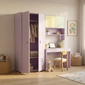 Lemari Pakaian Set Meja Belajar Anak Warna Pastel [3]