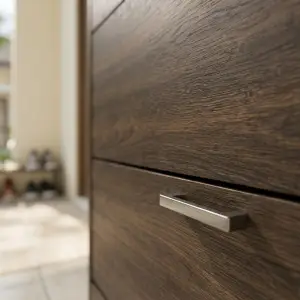 Lemari Sepatu 3 Pintu Flip Down Finishing Walnut [5]