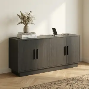 Lemari TV 4 Pintu Kayu Finishing Dark Oak [4]