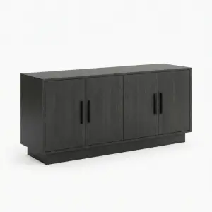 Lemari TV 4 Pintu Kayu Finishing Dark Oak [5]
