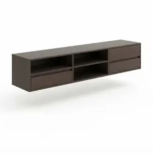 Lemari TV Gantung Kayu Finishing Wenge [5]