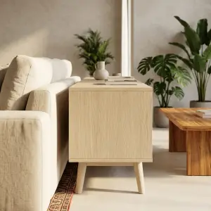Lemari TV Kayu Scandinavian Low Cabinet [4]
