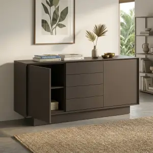 Lemari TV Sideboard Minimalis dengan Laci dan Pintu Kabinet [4]