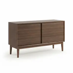 Lemari TV Sideboard Pintu Geser Gaya Mid-Century [5]
