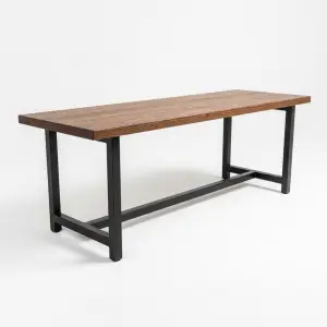 Meja Bar Kayu Solid Rangka Besi Industrial