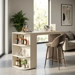 Meja Bar Rak Samping Dua Tone Scandinavian [4]