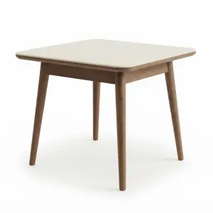 Meja Cafe Kayu Skandinavian Top HPL Krem [5]
