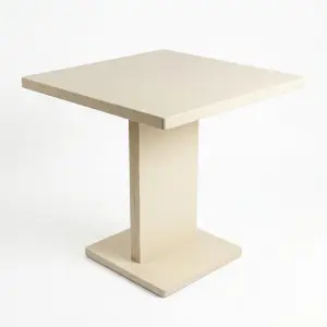 Meja Cafe Plywood Single Pedestal