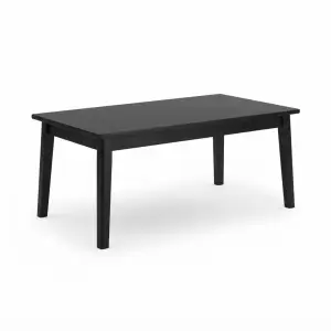 Meja Makan Kayu Solid Finishing Hitam Gaya Minimalis [5]