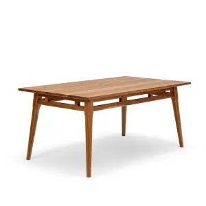 Meja Makan Kayu Solid Gaya Scandinavian Mid-Century