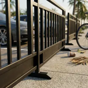 Pagar Pembatas Jalan Besi Hollow Finishing Powder Coat