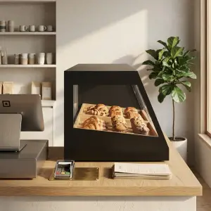 Pastry Display Box Besi Kayu Kaca [3]