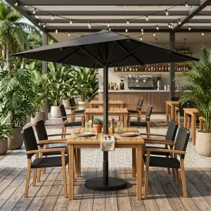 Payung Outdoor Cafe Tiang Tengah Antrasit [3]